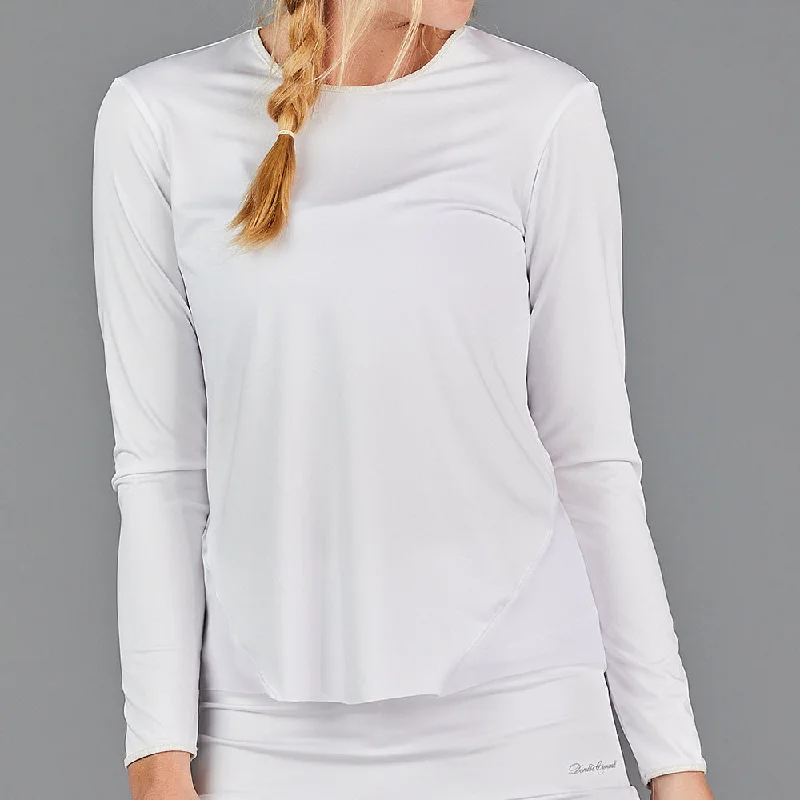 Jade Long-Sleeve Top (white mesh) Stylish Women's Neon