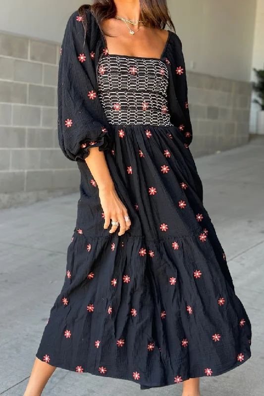 Paloma Embroidered Dress Sophisticated Women's 