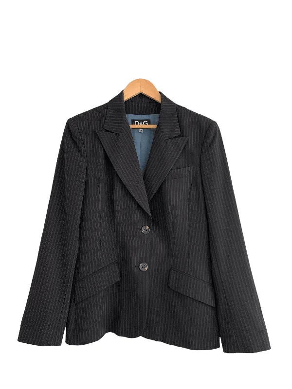 Dolce and Gabbana Single Breasted Jacket Dark Brown IT46 UK SIZE 10/12 Women