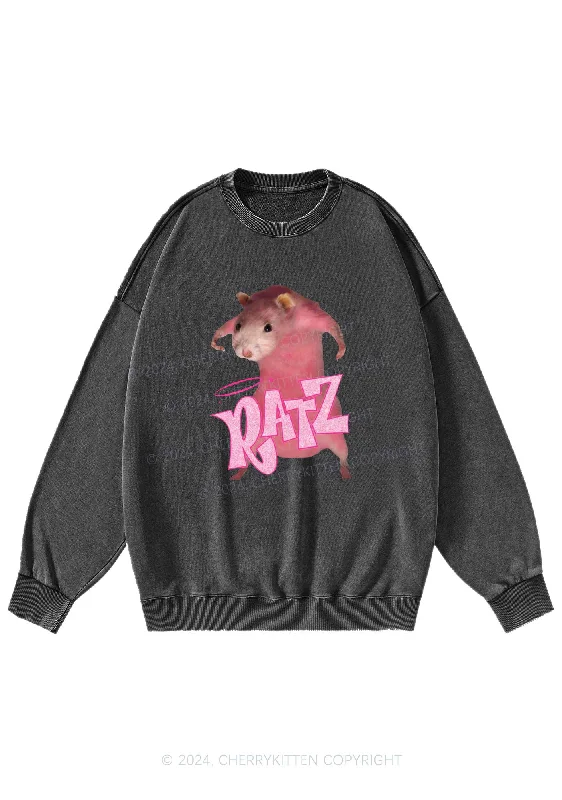 Pink Ratz Y2K Washed Sweatshirts Cherrykitten Modern Women's Tech