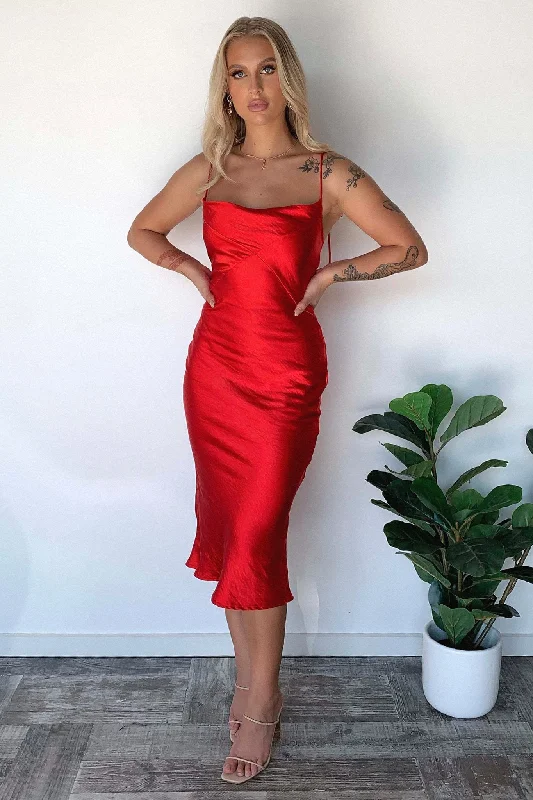 Shanae Dress - Red Dynamic Women's Moto