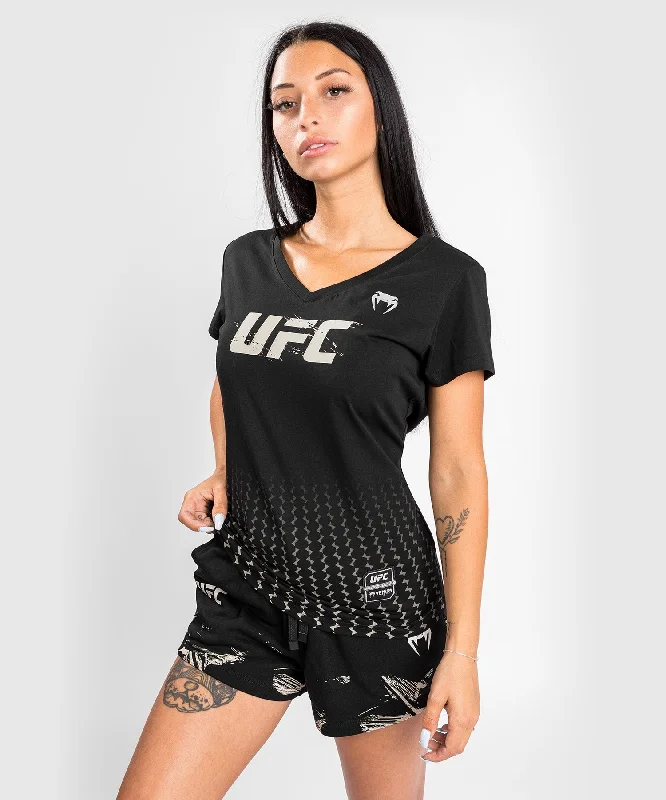 UFC Venum Authentic Fight Week 2.0 Women’sShort Sleeve T-Shirt - Black Refined Women's 