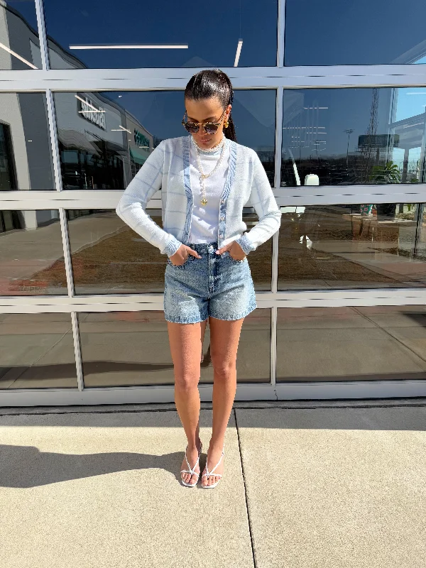CHECK CARDIGAN Sophisticated Women's 