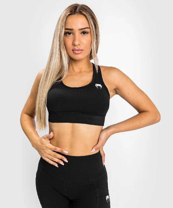 Venum Essential Medium Impact Sport Bras - Black Classic Women's Pin - striped