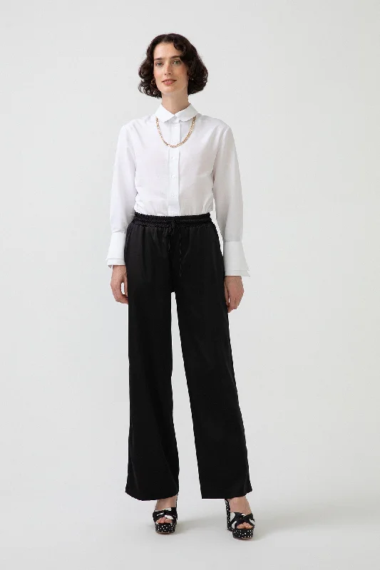 WIDE LEG SATIN TROUSERS Bold Women's Statement