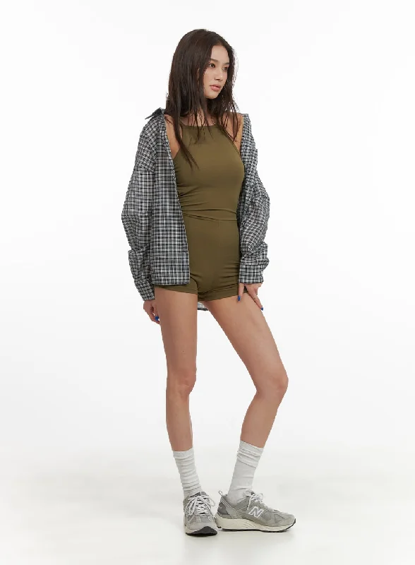 Oversize Checkered Shirt CY423 Cashmere