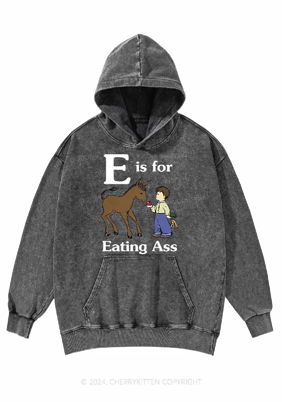 E Is For Eating Axx Y2K Washed Hoodie Cherrykitten Women