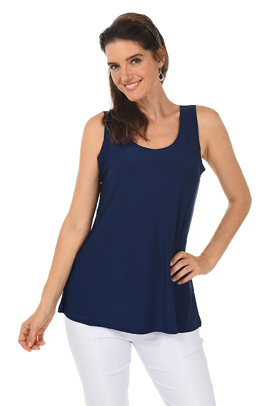 Classic Scoop Neck Sleeveless Tank Minimalist Women's Casual