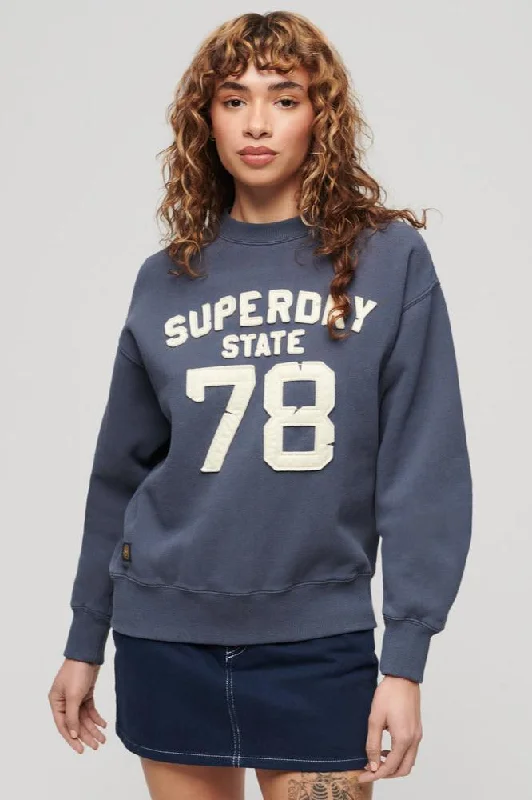Applique Athletic Sweat | Montauk Navy Casual Women's Japanese 