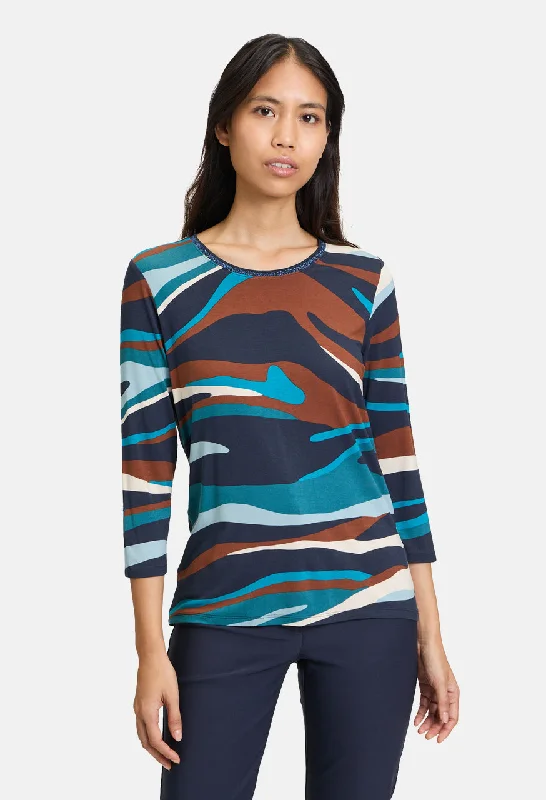 Round Neck Casual Top Casual Women's Loose - fitting