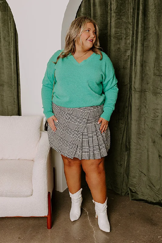 Central Park Chills Sweater in Light Jade Curves British Gentlewoman Style