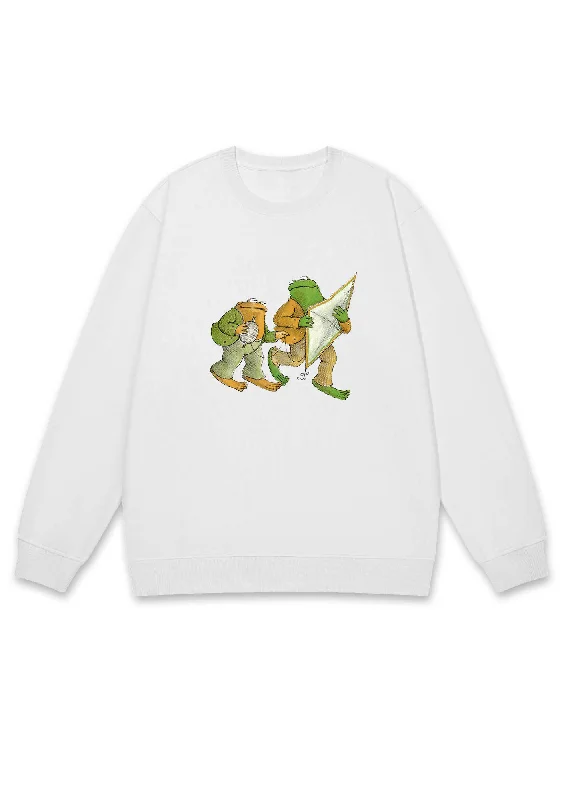 Frog Flying The Kite Y2K Sweatshirt Street