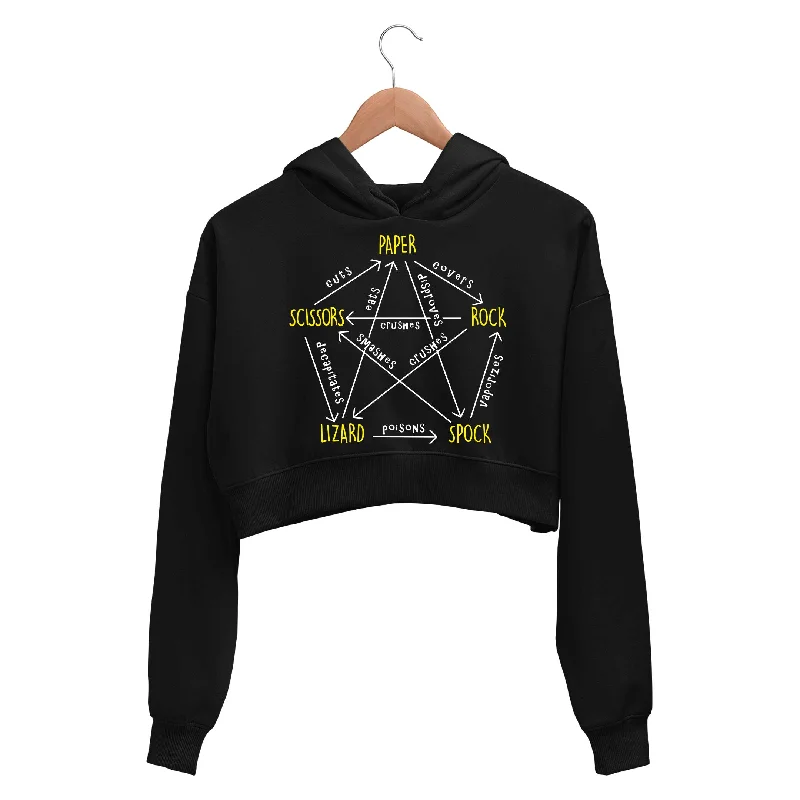 The Big Bang Theory Crop Hoodie - On Sale - (Chest size 32 IN) Monochromatic All - in - one
