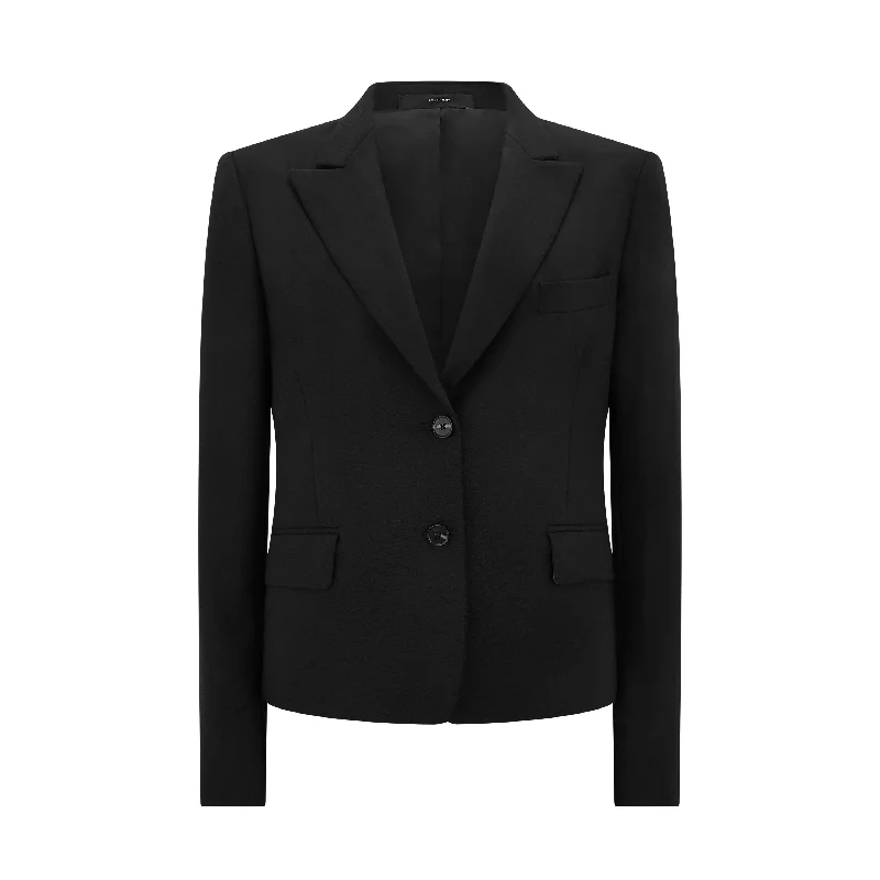 Tailored Peak Lapel Wool Jacket Athletic Women's 