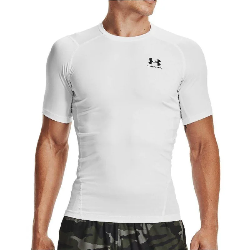 Under Armour HeatGear Armour Short Sleeve Mens Compression Top - White Relaxed Women's Beachy