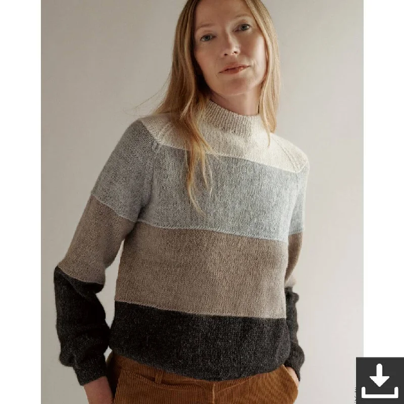 Raglanpullover mit Blockstreifen Strickanleitung - Lana Grossa (PDF) Tough Women's Military - inspired Raglanpullover mit Blockstreifen Strickanleitung - Lana Grossa (PDF) Tough Women's Military - inspired