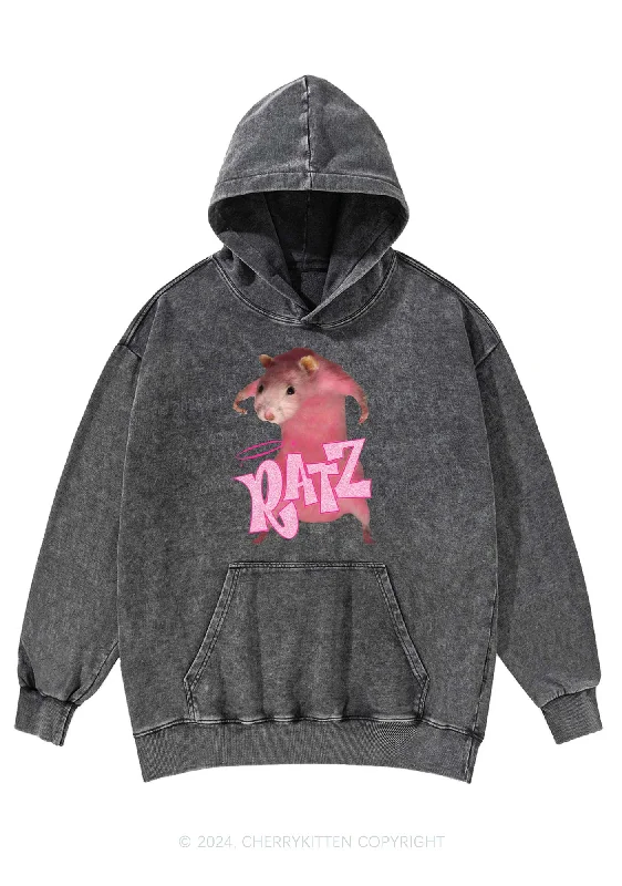 Pink Ratz Y2K Washed Hoodie Cherrykitten Dapper Women's 1920S