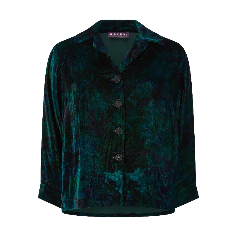ELLEN BRACKEN VELVET JACKET Streetwear Style for 