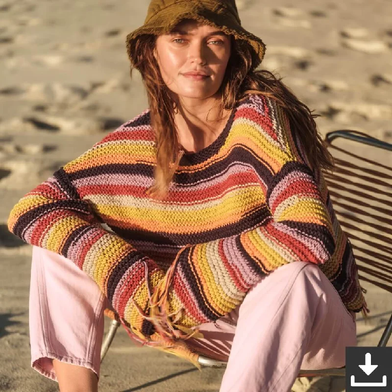 Streifenpullover Strickset - Lana Grossa (PDF) Bohemian Women's Free