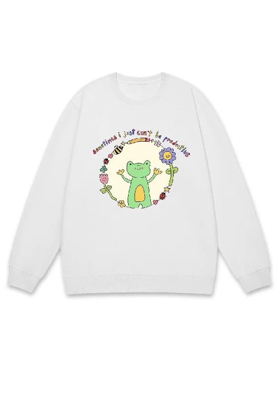 I Just Can't Be Productive Y2K Sweatshirt Elegant Women's Formal 