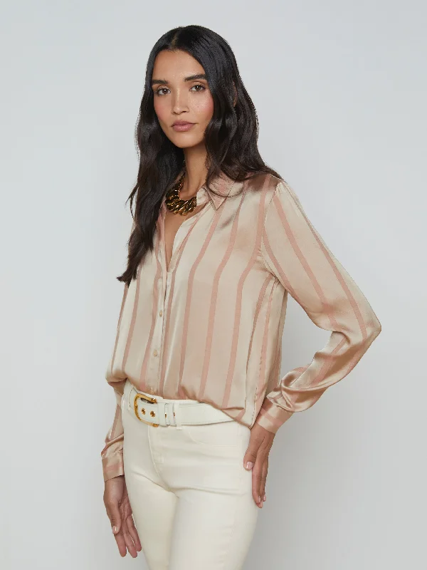 Laurent Satin Blouse Country