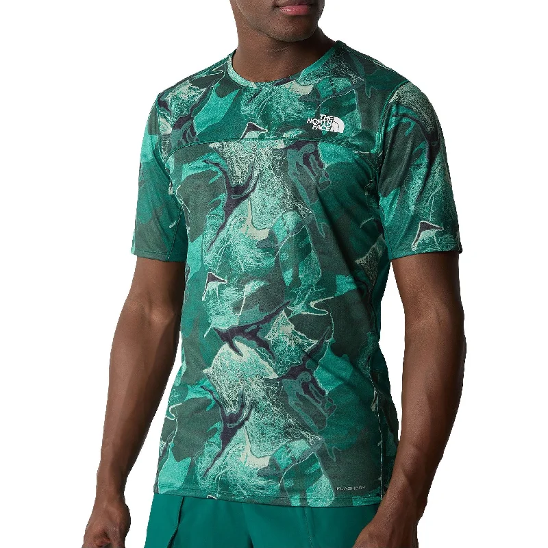 The North Face Sunriser Short Sleeve Mens Running Top - Green Feminine Women's Style 