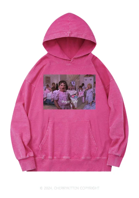 Boys Ugh Y2K Washed Hoodie Cherrykitten Monochromatic All - in - one