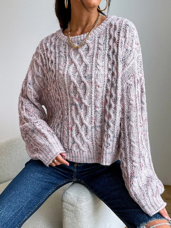 Casual Plain Long Sleeve Round Neck Regular Women Sweater Streetwear Style for 