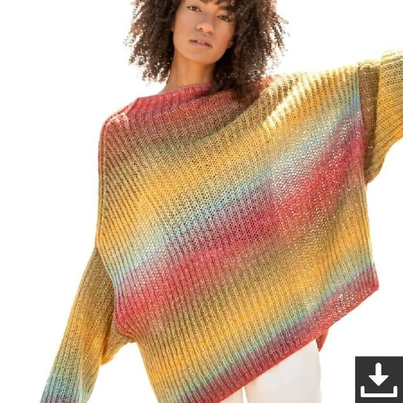Bunter Pullover Strickset - Lana Grossa (PDF) Monochromatic Office Style
