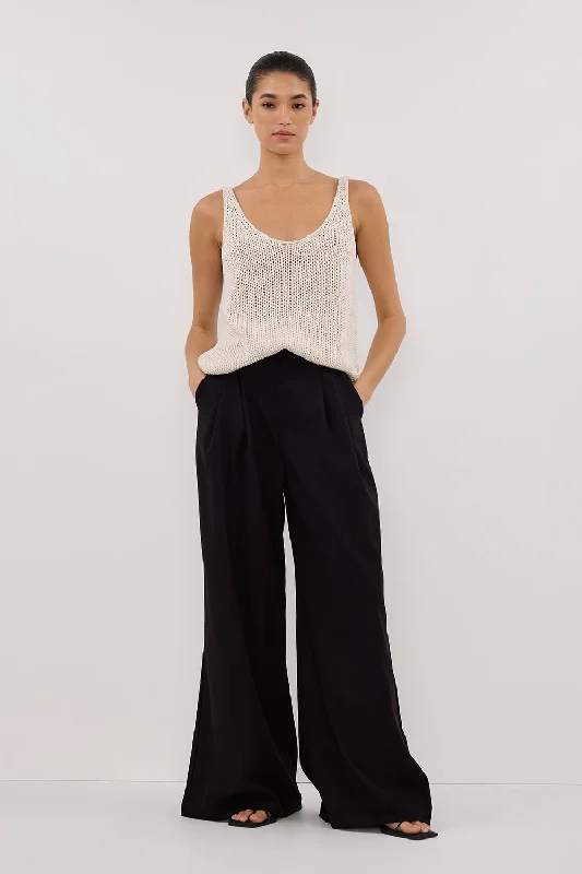 HEIDI CREAM MARLE SCOOP KNIT TANK Cool Women's Skate