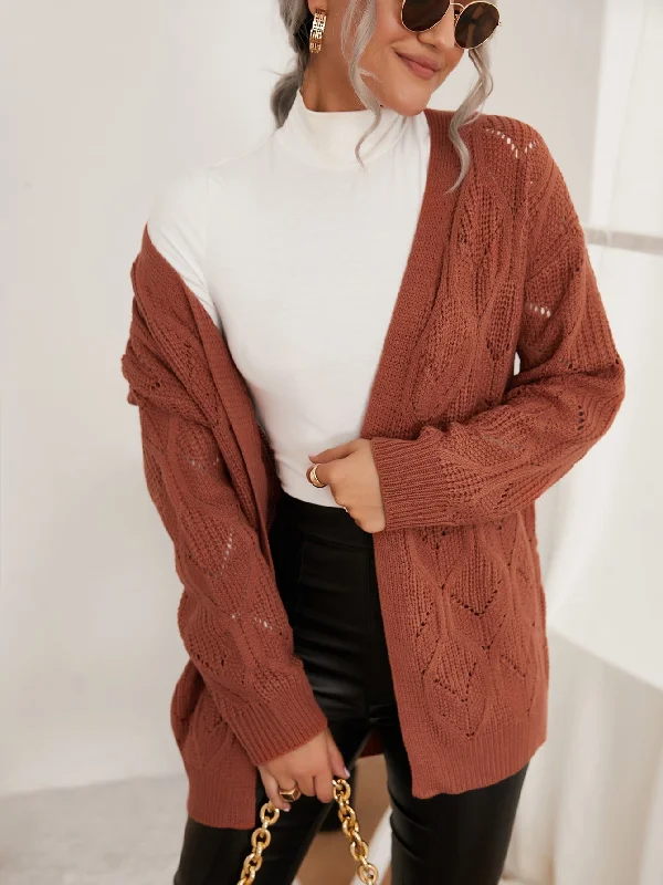 Casual Plain Long Sleeve V Neck Short Women Cardigan Confident Women's High - fashion