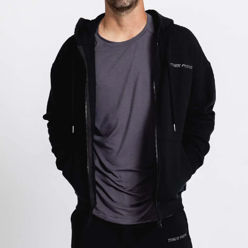 Unisex Reset Full-Zip Hoodie | Black Sporty Women's Tennis