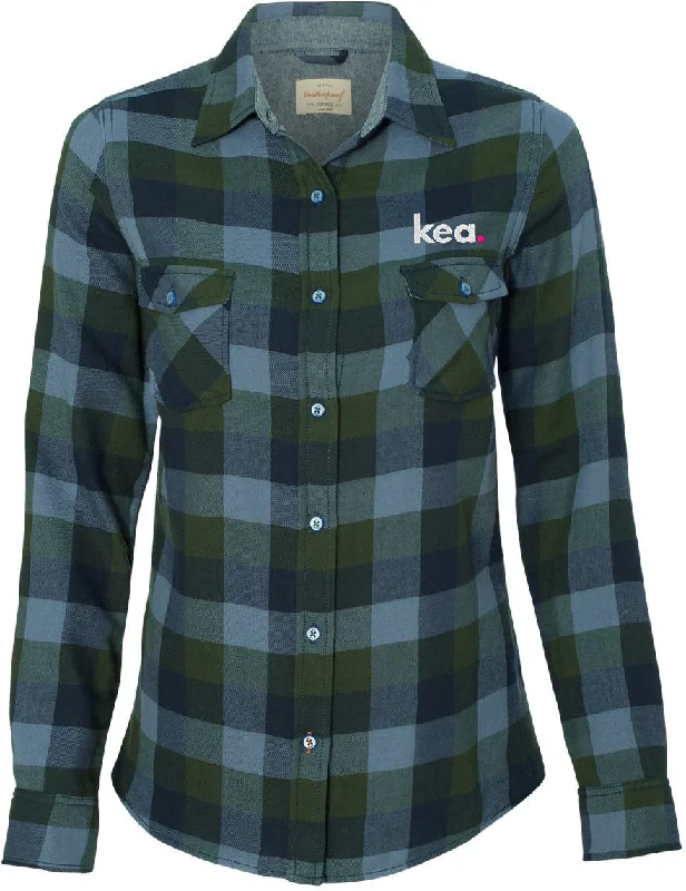 Weatherproof Ladies Vintage Brushed Flannel Long Sleeve Shirt Refined Women's Velvet