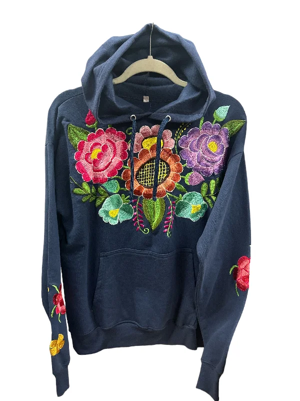 Zina Embroidered Hoodie Navy Women