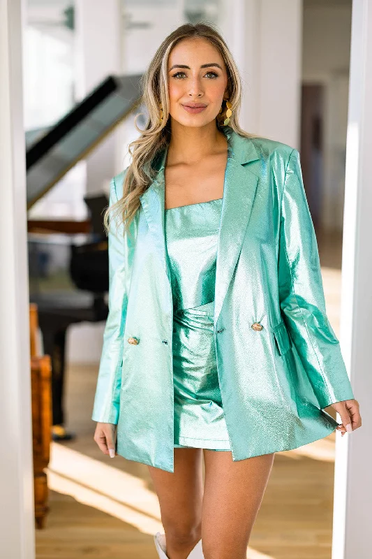 Avery Oversized Blazer - Aqua Cool Women's Skate