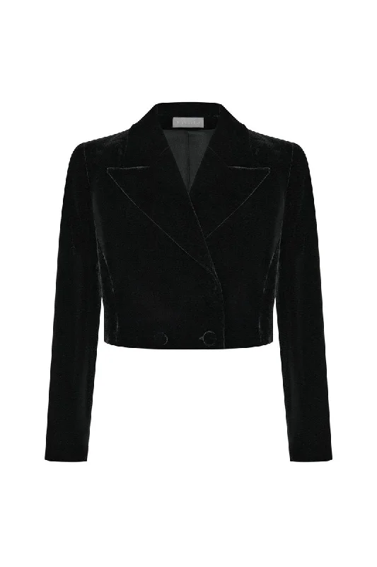 Cropped velvet jacket Scandinavian