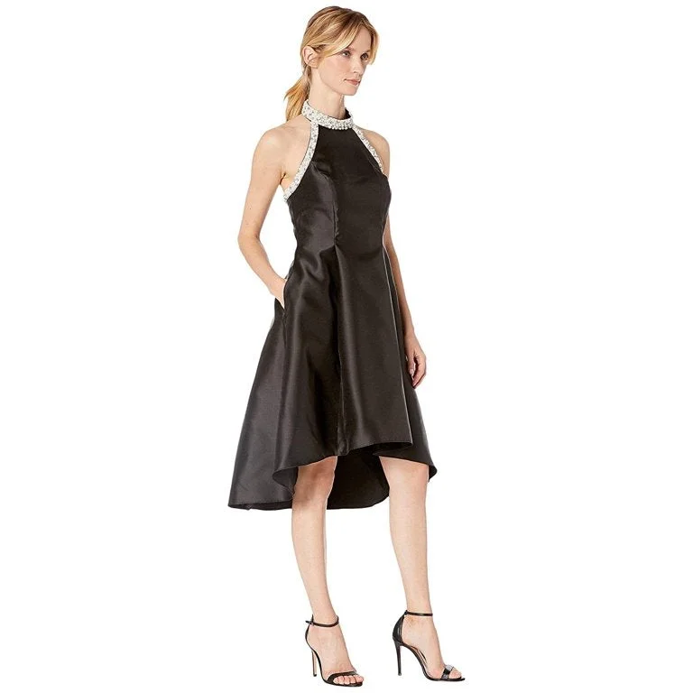 Beaded Hi-Low Halter Dress Confident Women's High - fashion