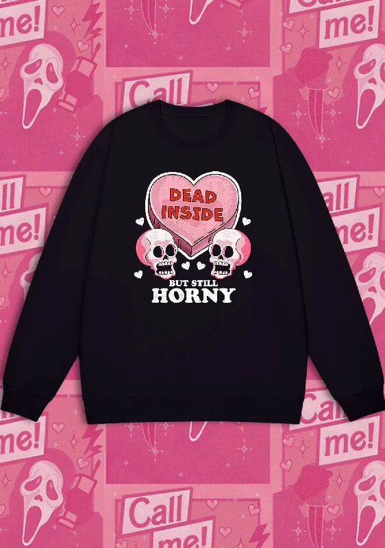 Dead Inside But Still Horxy Halloween Y2K Sweatshirt Confident Women's High - fashion