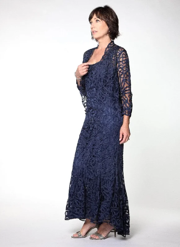 Soulmates D9120 - Sleeveless Lace Evening Dress Modern Women's Tech