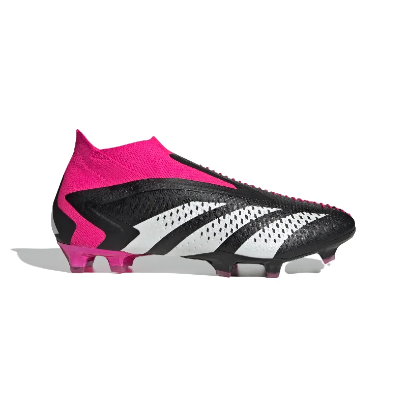 ADIDAS PREDATOR ACCURACY+ FIRM GROUND SOCCER CLEATS-Core Black / Cloud White / Team Shock Pink 2 Feminine Women's Style 