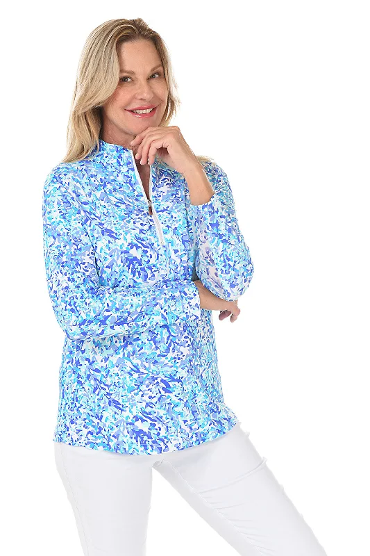 Climbing Vines Cooling UPF50+ Mock Neck Top European