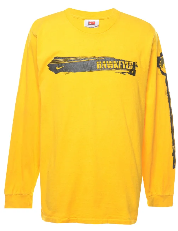 Nike Hawkeyes Printed Long-Sleeve T-shirt - S Country