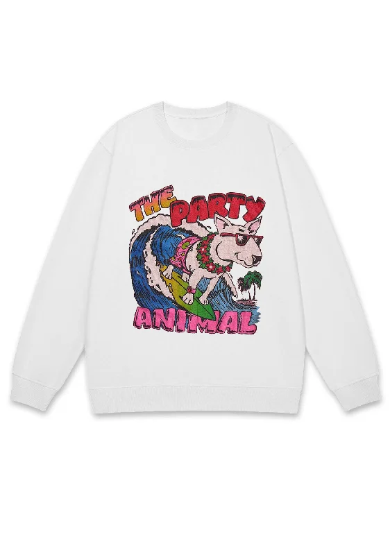 The Party Animal Y2K Sweatshirt Youthful Women's Pop