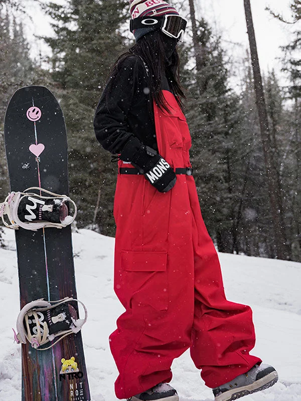 Women's Chillbeats PeakPowder Waterproof Baggy Snow Bibs Refined Women's Velvet
