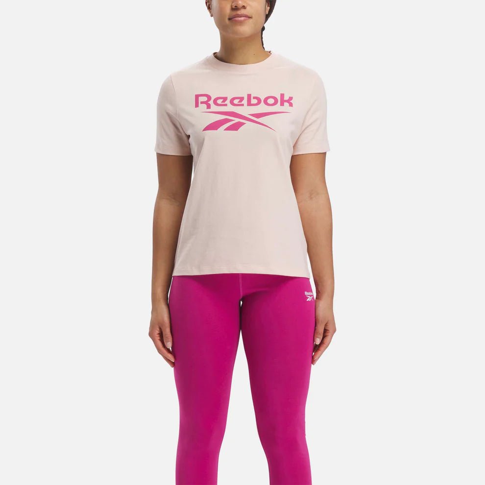 REEBOK WOMEN'S IDENTITY BIG LOGO PINK TEE Modern Women's 