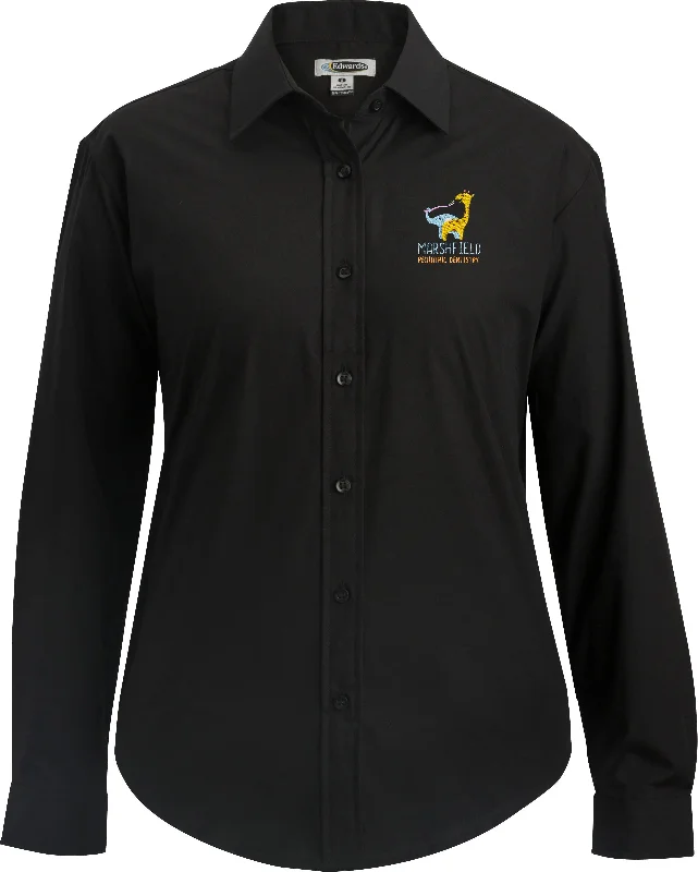 Edwards Ladies Essential Broadcloth Shirt Long Sleeve Dynamic Women's Moto