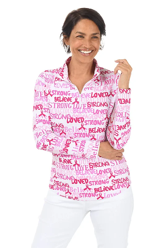 Breast Cancer Awareness Ribbons UPF50+ Sun Shirt Sharp Women's Italian