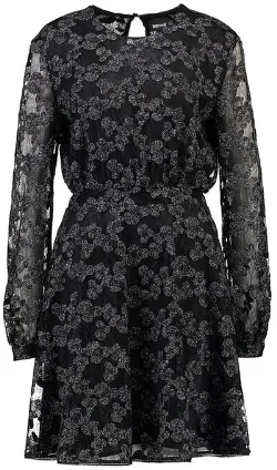 Sheer Sleeve Print Dress Compression