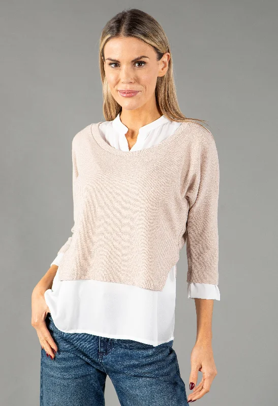 2 in 1 Look Knit Pullover French