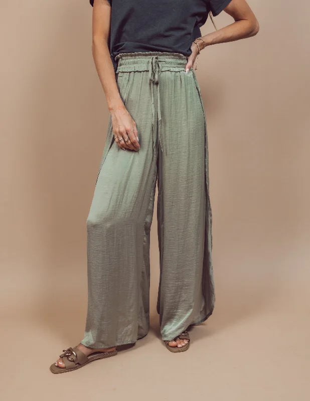 Ophelia Satin Pants Sophisticated Women's 